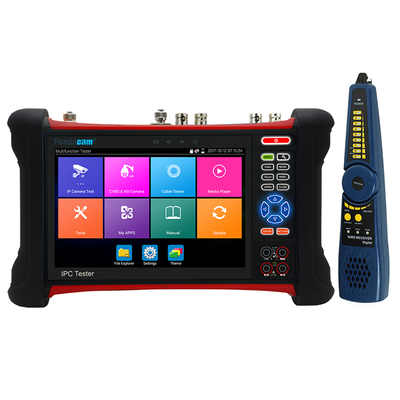 X7 MOVTADHS CCTV Teste 8K Camera 7inch Touch Screen Test via Mainstream Analog+IP+ AHD+CVI+TVI+SDI 6 in 1 Multifunction CCTV Tester