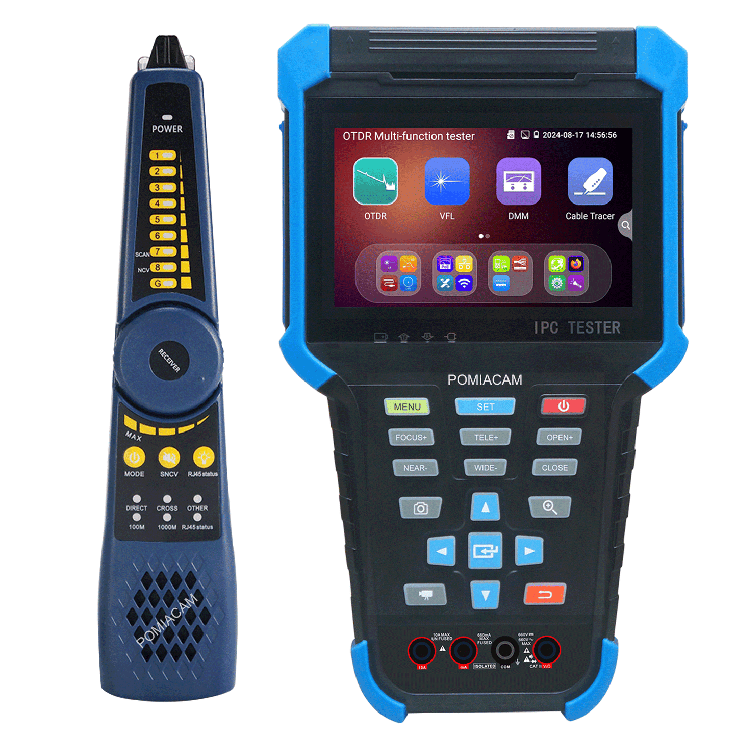 Multifunction OTDR, 4"Screen MOT-35C OTDR 1310/1550/1610nm Optional, 26/24dB Optional,DMM&OPM&VFL Cable tracer 4000mAh Battery