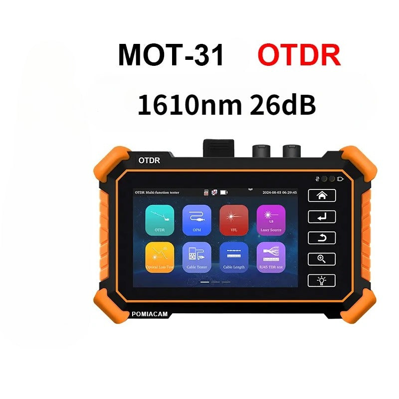 OTDR tester MOT-31 OTDR 4 inch OLED screen Handheld Multi-function OTDR Fiber Test Dual Wavelength 1310/1550,26/24dB dynamic