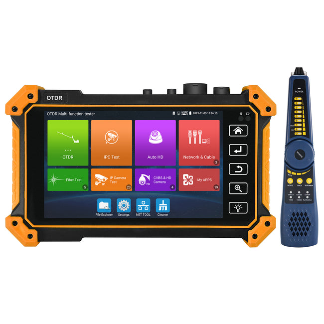 MT-5510C OTDR Test 1310/1550/1610nm optional 5.4"IPS IP/CVBS/AHD/TVI/CVI Camera CCTV tester Built-in Visual Fault Locator & Optical Power Meter with Cable Tracer