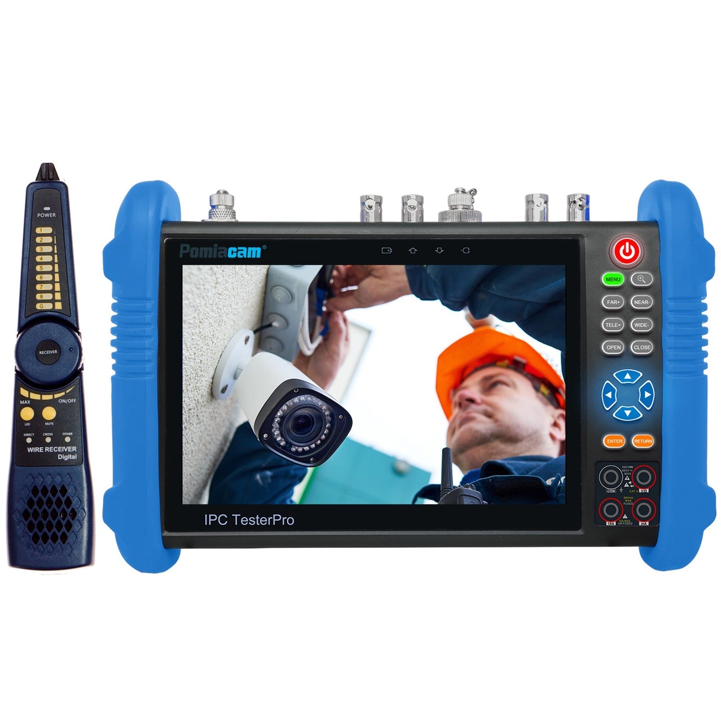 IP Camera Test Tool IPC-9800MOVTADHS Pro Multi-functions Analog IP Camera Tester 7inch IPS Touch Screen Monitor 8MP SDI TVI AHD CVI TDR OPM VFL POE Camera WIFI 8K H.265 HDMI Full Features CCTV Tester…