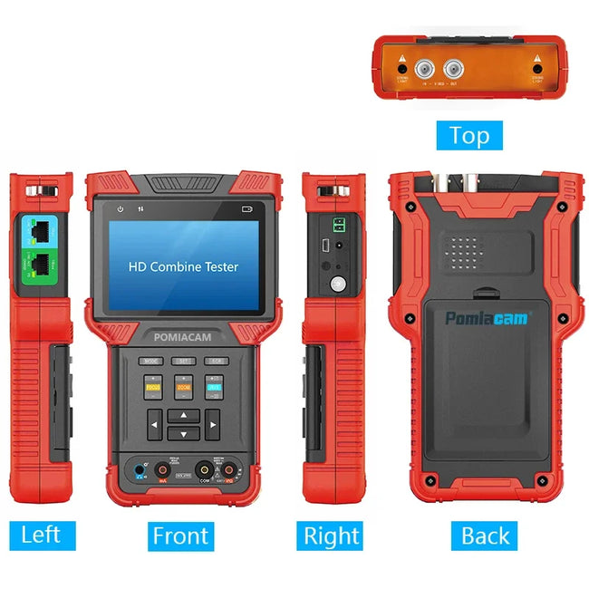 DT-T73 CCTV Tester Monitor 5-in-1 H.265/H.264 IP Camera Tester Support Analog CVI TVI AHD3.0 Camera /ONVIF/Digital Multimeter