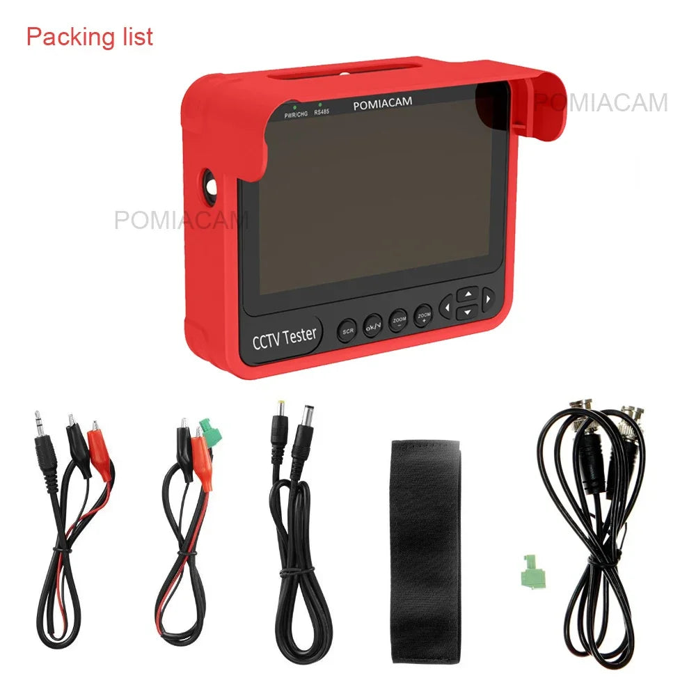 DT-V70 CCTV tester HD 5MP TVI AHD CVI CVBS Analog Automatic Adaptation Portable Wrist Tester 4.3 Inch CCTV Tester Monitor