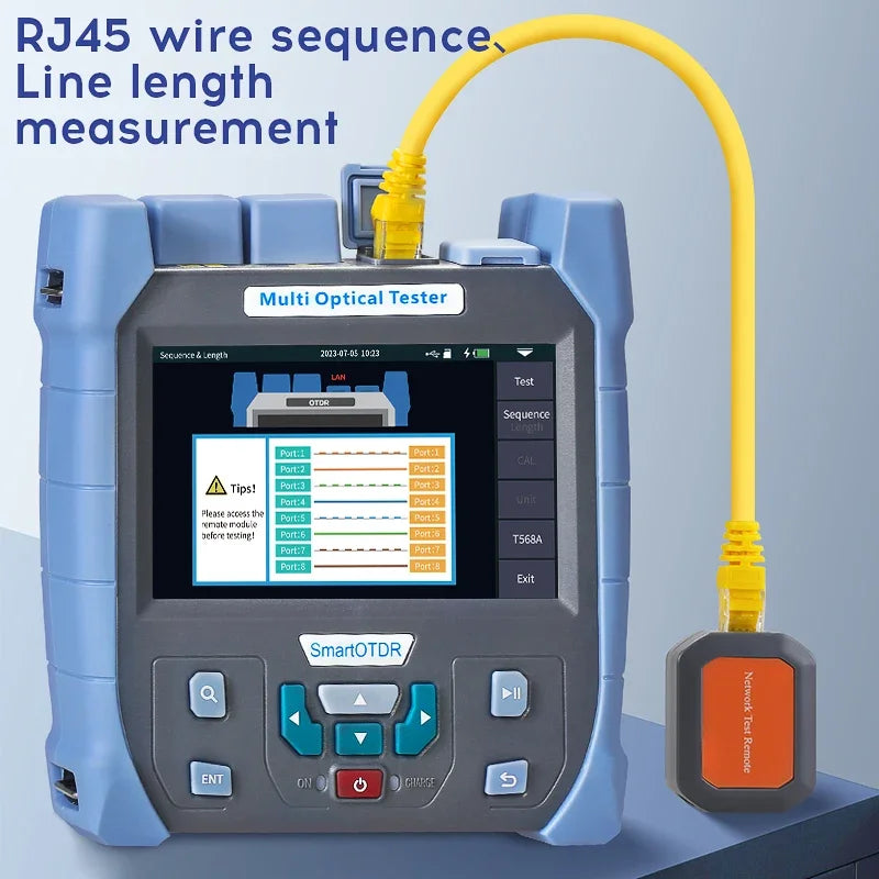 Smart OTDR NK5100 1310/1550nm 28/26dB 100KM Fiber Optic Reflectometer Touch Screen VFL OLS OPM Event Map Ethernet Cable Tester