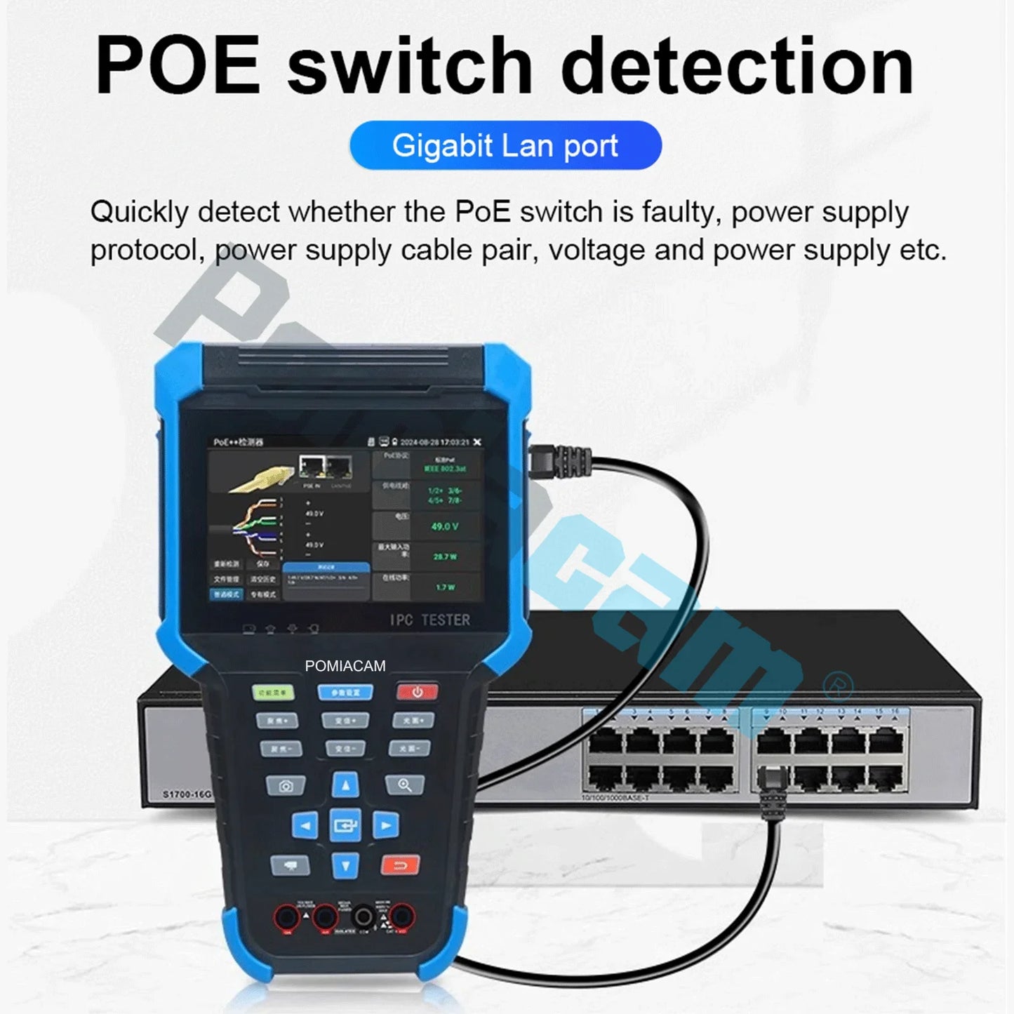 Multifunction OTDR, 4"Screen MOT-35C OTDR 1310/1550/1610nm Optional, 26/24dB Optional,DMM&OPM&VFL Cable tracer 4000mAh Battery