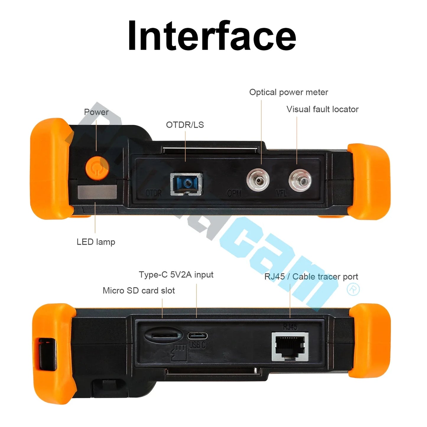 Professional OTDR Tester MOT-30, 1310/1550nm, 26/24dB, 4" IPS Screen, Visual fault locator, Optical power meter, UTP Test