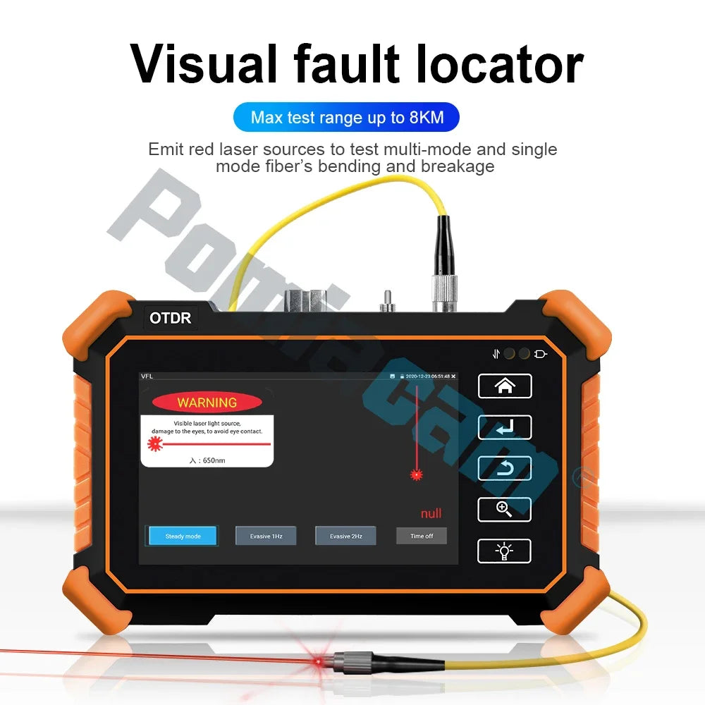 Professional OTDR Tester MOT-30, 1310/1550nm, 26/24dB, 4" IPS Screen, Visual fault locator, Optical power meter, UTP Test
