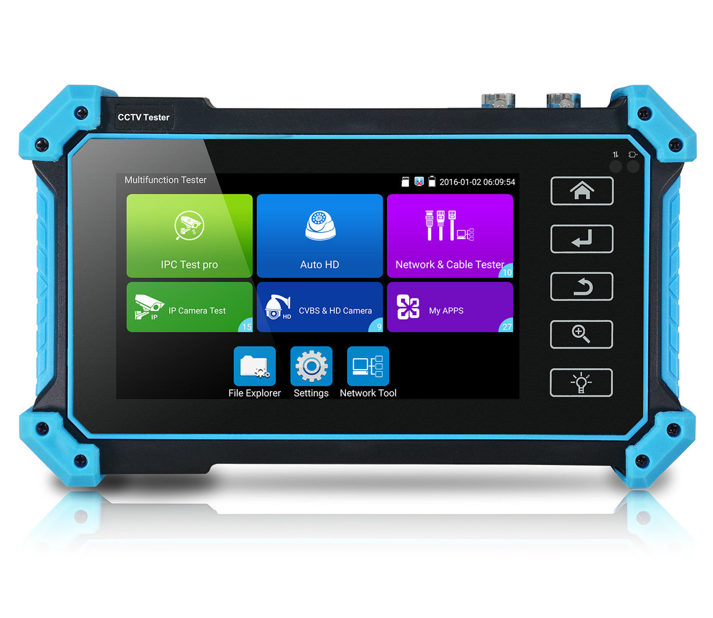 Probador de cámara IP IPC-5200C Plus Pantalla táctil IPS de 5 pulgadas H.265 4K 8MP AHD CVI TVI SDI CVBS cámara IP HDMI VGA soporte de entrada POE