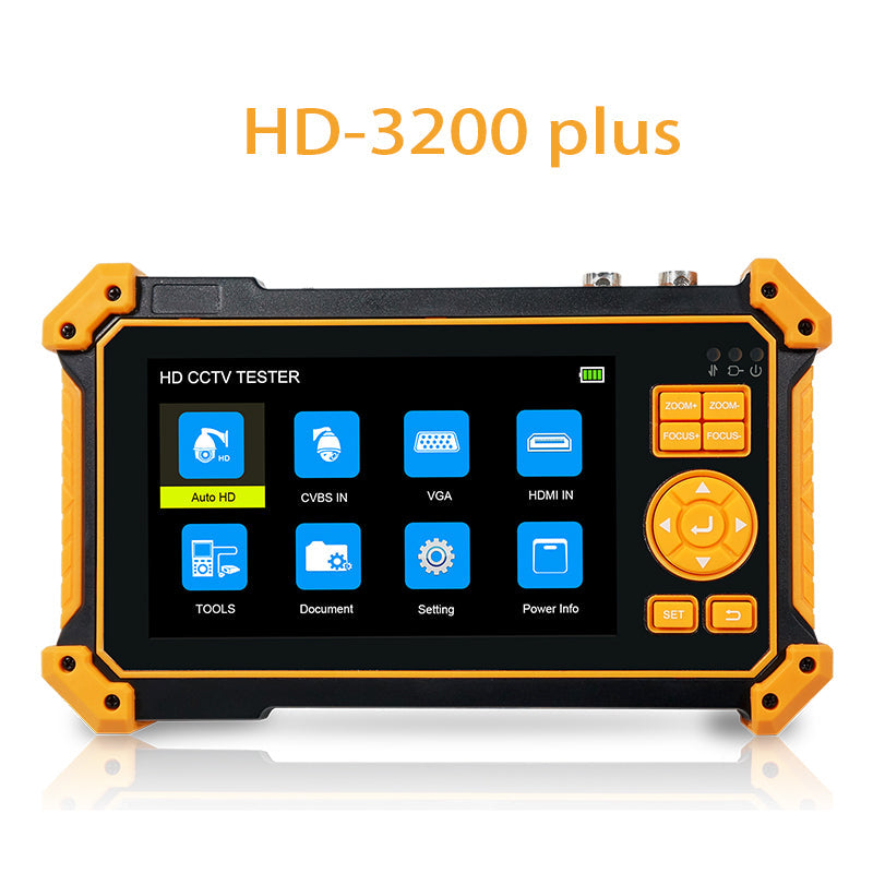 IP Camera Tester  3200-Plus 5 inch TFT-LCD Screen 5-in-one Camera Tester Monitor 4K 8MP CVI TVI AHD SDI CVBS Analog Camera CCTV Tester HDMI in VGA in Support PTZ Control/DC12V Power Output/UTP Cable Tester