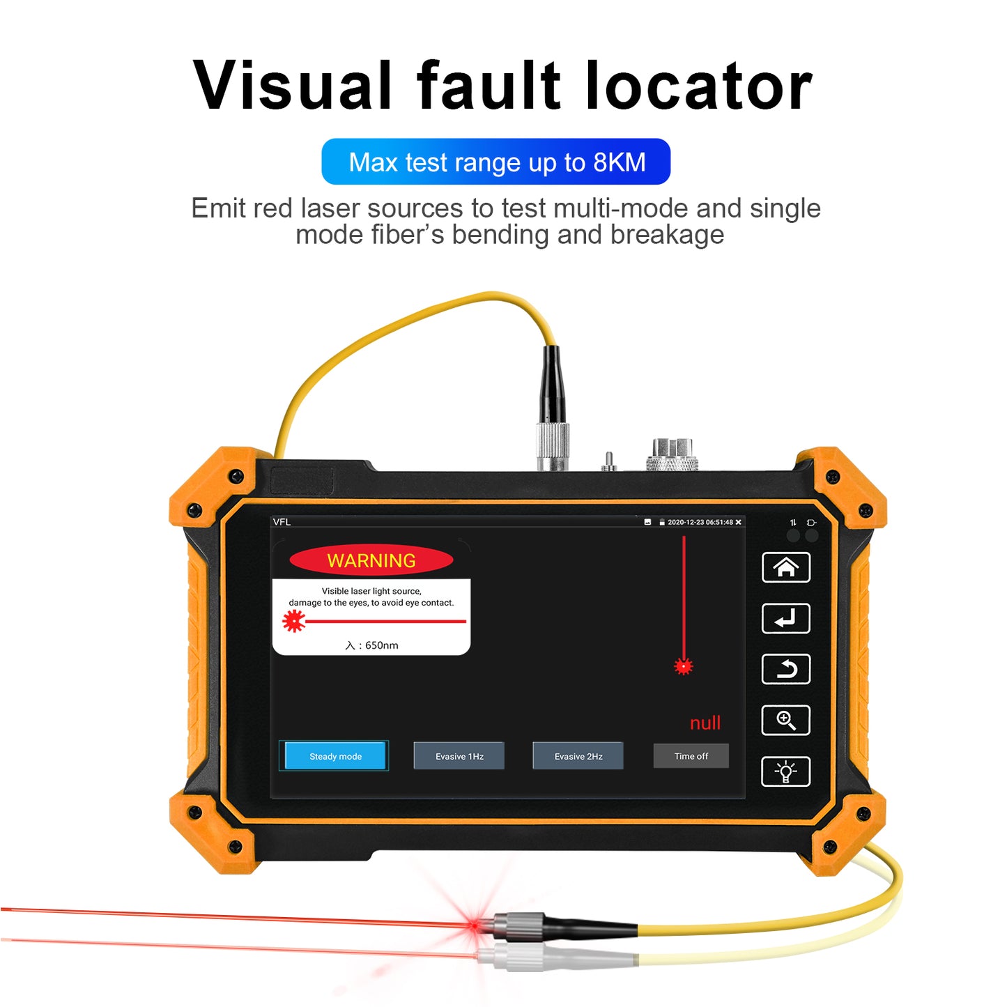MT-5500C OTDR Test 1310/1550/1610nm optional 28/26dB optional 5.4"IPS IP Camera Built-in Visual Fault Locator & Optical Power Meter with Cable Tracer