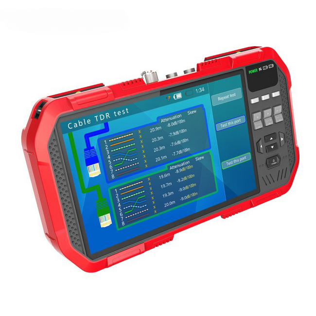 A86 5-In-1 H.265 4K HD 7" IP CCTV Tester Monitor AHD CVI TVI CVBS Camera Test 8MP HDMI Input Multimeter Optical Fiber