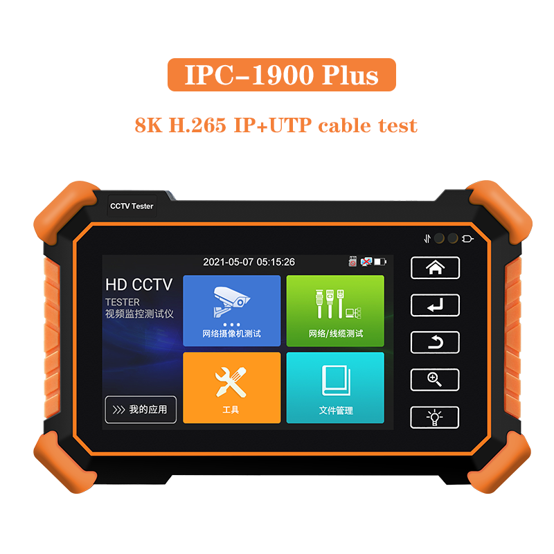 CCTV Tester,IPC-1910C Plus with Cable Tracer 8MP AHD CVI TVI CVBS IP Camera Test 8K HD Display Video Monitor 4 inch IPS Touch Screen IPC Tester Support H.265 POE PTZ WiFi RS485 Replace