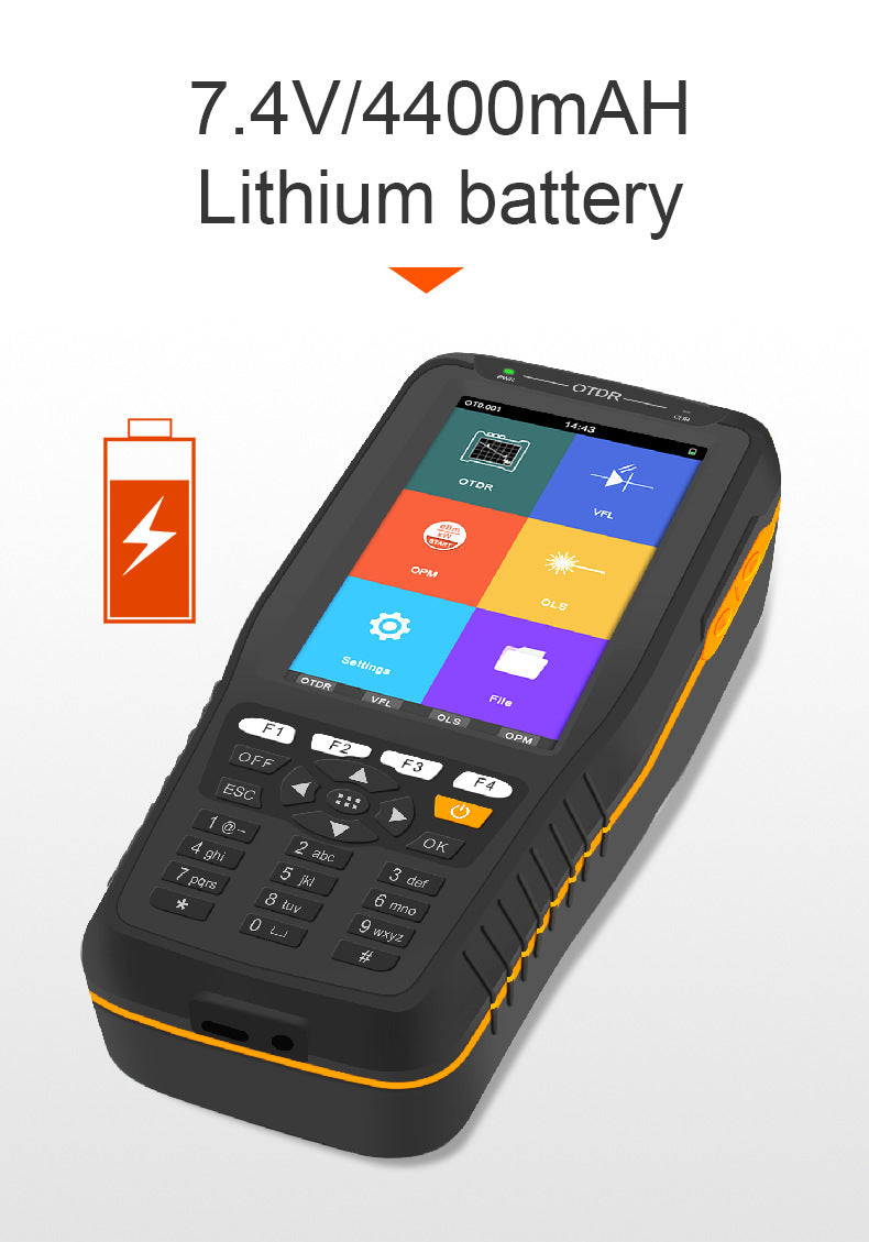 Smart OTDR 24/22dB 1310/1550nm OTDR TM290D Optical Time Domain Reflectometer English Machine Fiber Tester with 4inch IPS Display