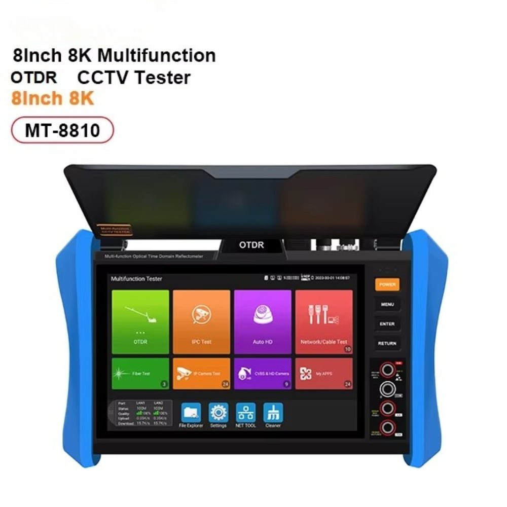 MT8810 Series  8Inch OTDR, 8K IPC TESTER Wavelength & Dynamic Range1310/1550 30/28 VGA Input& HDMI Input/Output