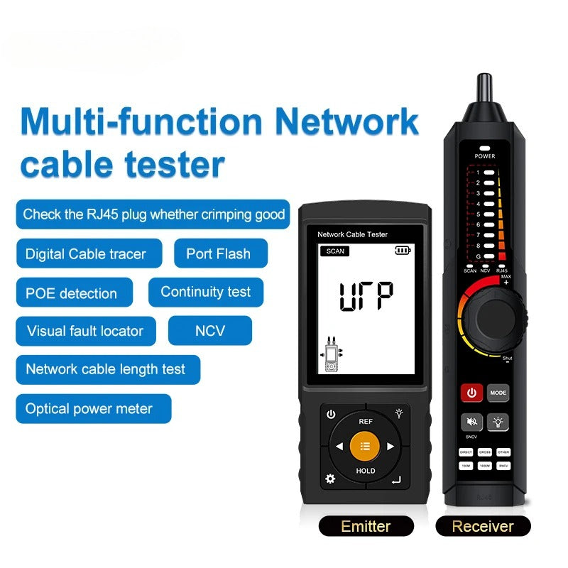 LT-300S 3 inch Network Cable Tester LAN RVV Telephone Wire Tracker Tracer for UTP RJ45 RJ11 BNC Detector Rechargeable Line Finder