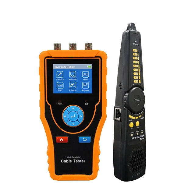 LT-1200 Cable Tracer 2.4 Inch Network Cable Tester RJ45 RJ11 BNC Cable Digital Wire Tracer Tracker with Port Flicker Ping Test