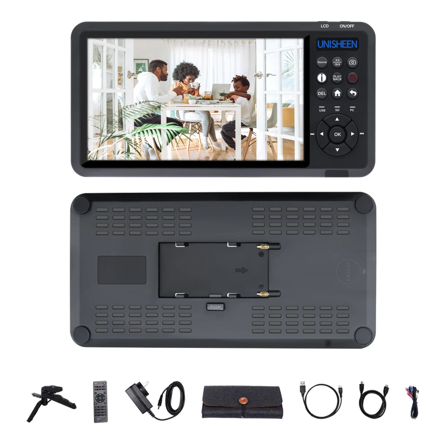 7inch Screen Video Capture Box 2 Channel HDMI Recorder Battery Socket Tape CVBS AV RCA SVideo DVI VGA YPbPr 1080p HD 4k UR500 UR500A