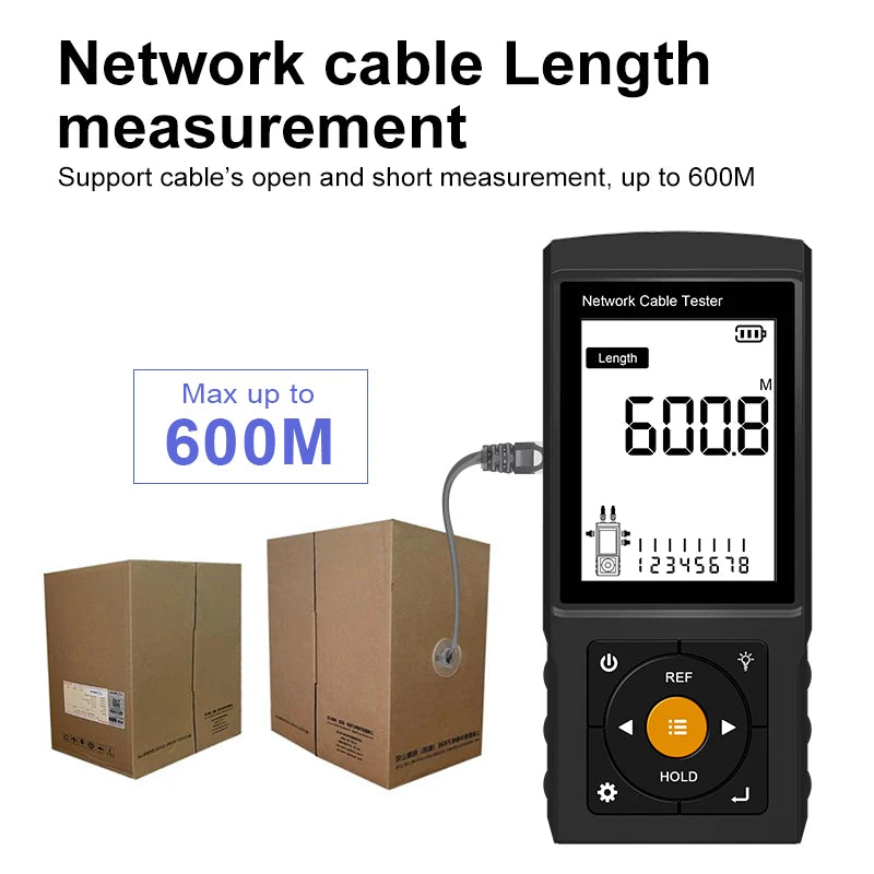 Network Cable Tester RJ45 RJ11 Cable Tracker Cable Detector Continuity Tester Network Tools Network Line Finder LT-200