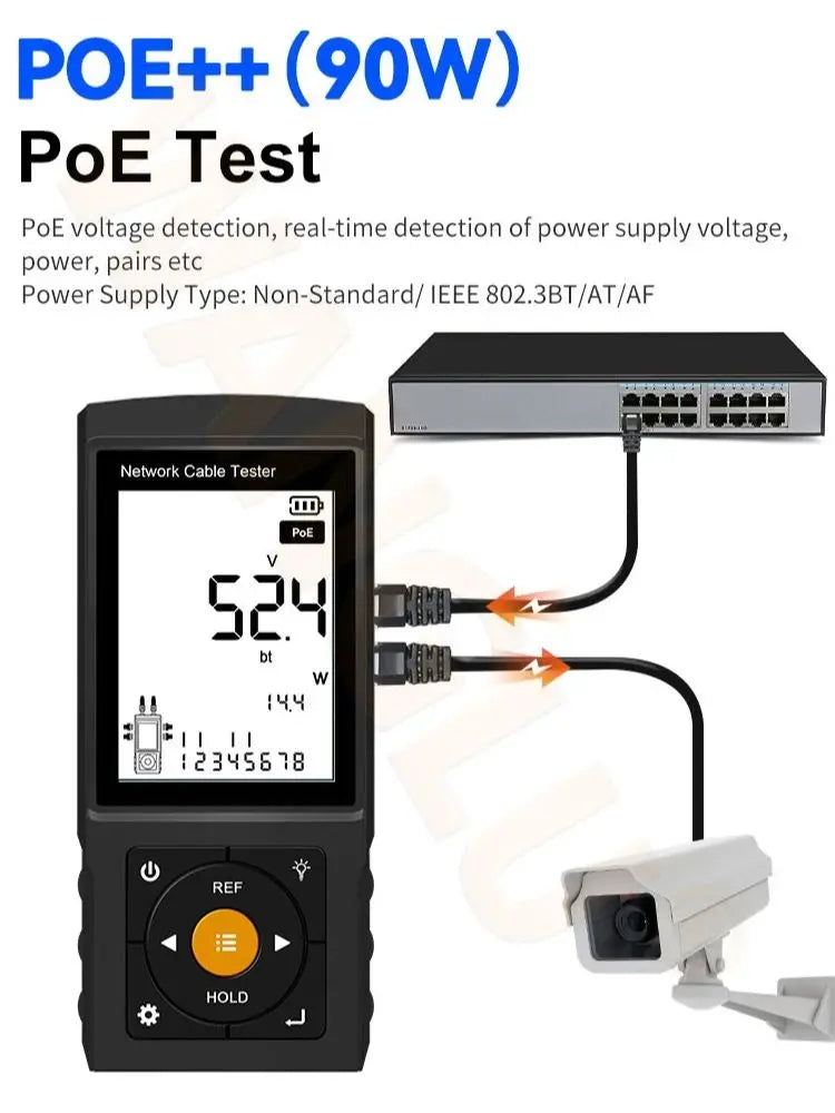 LT-300S 3 inch Network Cable Tester LAN RVV Telephone Wire Tracker Tracer for UTP RJ45 RJ11 BNC Detector Rechargeable Line Finder