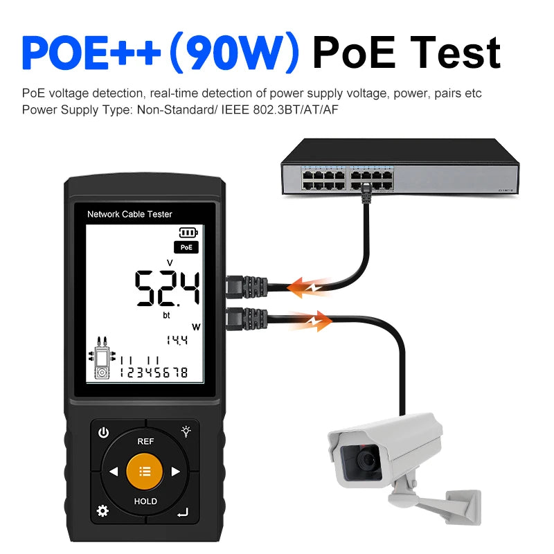Network Cable Tester RJ45 RJ11 Cable Tracker Cable Detector Continuity Tester Network Tools Network Line Finder LT-200