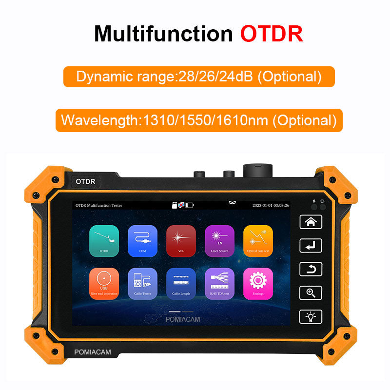 Multifunction MOT-51 OTDR Tester 5.55''Screen OTDR OPM VFL Optic Time-domain Reflectometer Fibre Optic Tester Optical Power Meter