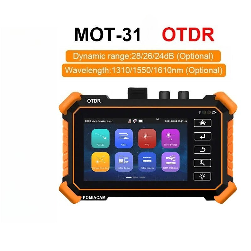 OTDR tester MOT-31 OTDR 4 inch OLED screen Handheld Multi-function OTDR Fiber Test Dual Wavelength 1310/1550,26/24dB dynamic