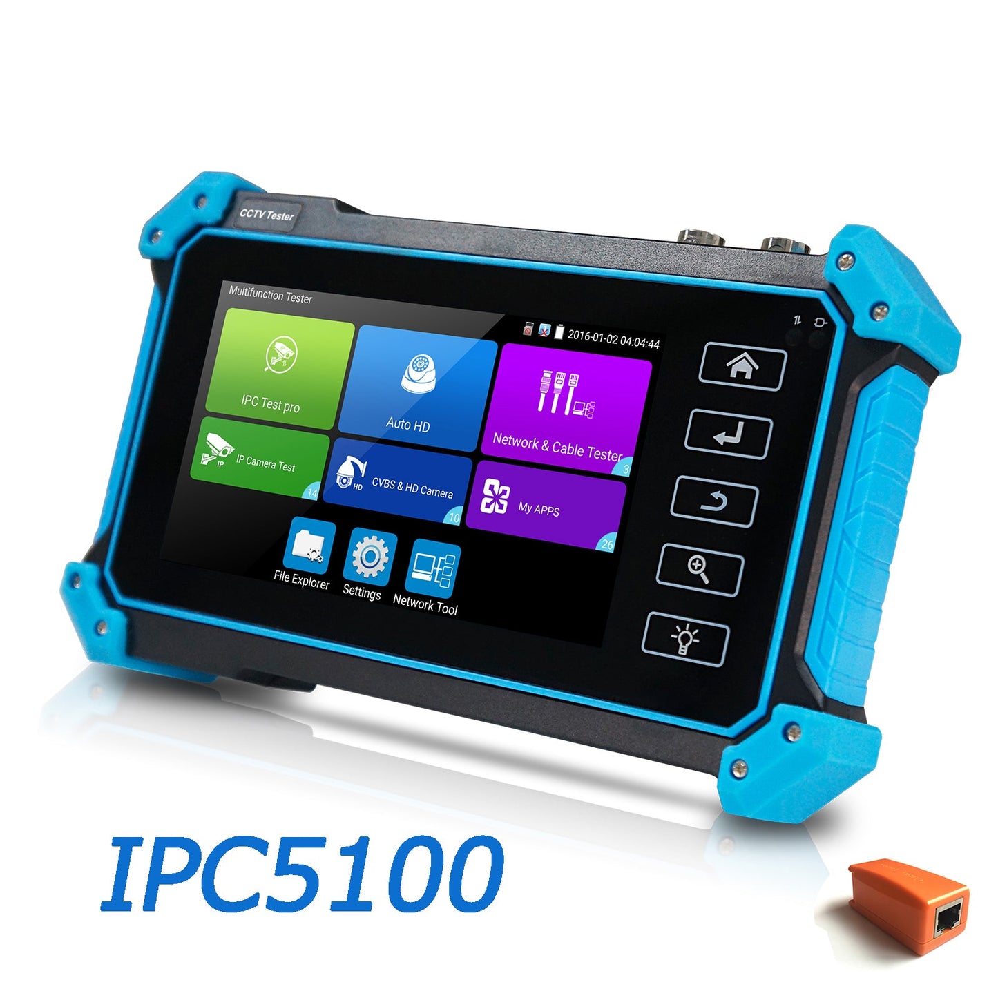 IP Camera Tester IPC-5200C Plus 5 Inch IPS Touch Screen H.265 4K 8MP AHD CVI TVI SDI CVBS IP Camera HDMI VGA Input Support POE
