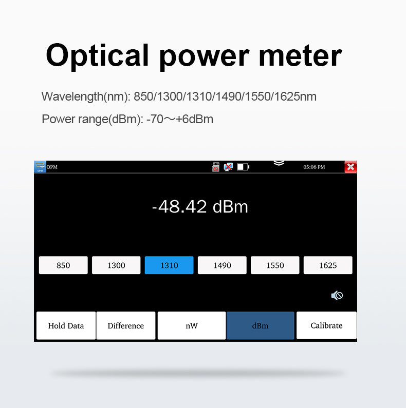 Multifunction MOT-51 OTDR Tester 5.55''Screen OTDR OPM VFL Optic Time-domain Reflectometer Fibre Optic Tester Optical Power Meter