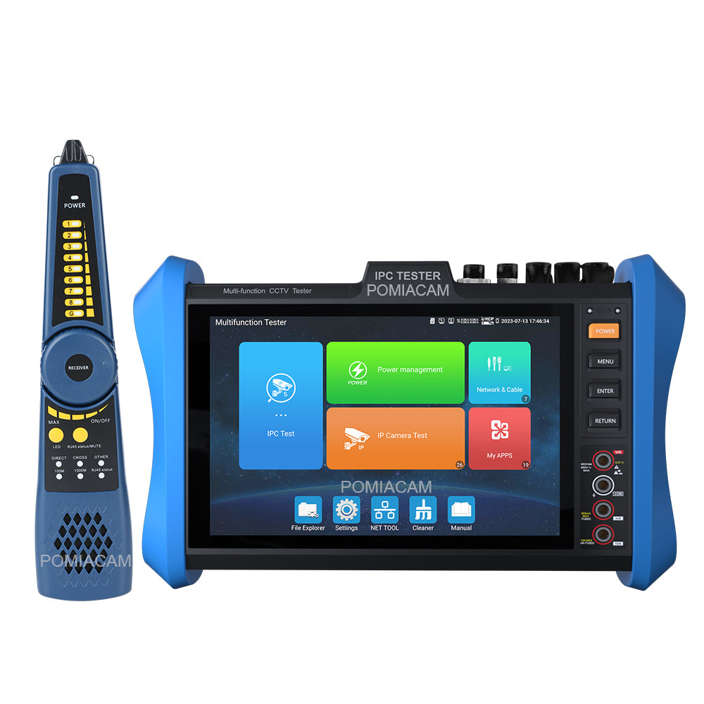 IP Camera Tester T90 Series 4K CCTV Tester Monitor 8-Inch 4K H.265 CCTV 8MP AHD CVI TVI IPC Tester POE++ SFP Optical Module