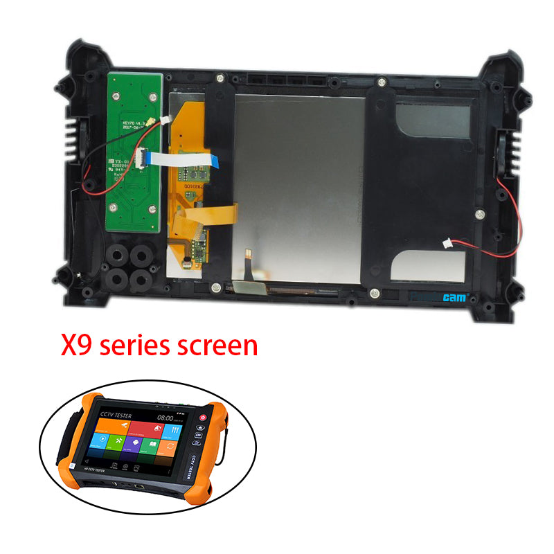 Der Bildschirm des CCTV-Tester-Ersatzteils der X9-Serie und das Zubehör des CCTV-Kameratesters