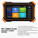 CCTV Tester,IPC-1910C Plus with Cable Tracer 8MP AHD CVI TVI CVBS IP Camera Test 8K HD Display Video Monitor 4 inch IPS Touch Screen IPC Tester Support H.265 POE PTZ WiFi RS485 Replace